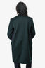 Celine Vintage Black/Green Wool Colourblock Coat Size 38