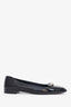 Prada Black Patent Leather Chain Buckle Loafer Size 39