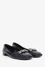 Prada Black Patent Leather Chain Buckle Loafer Size 39