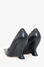 Bottega Veneta Black Leather 'Punta' Wedge Pumps Size 38