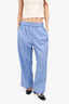 Reformation Blue/White Striped Pants Size L