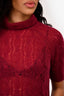 Dorothee Schumacher Red Knit Mock Neck Top Est. Size XS