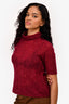 Dorothee Schumacher Red Knit Mock Neck Top Est. Size XS