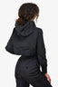 Lorena Antoniazzi Black Nylon Cropped Zip-Up Jacket Size 40