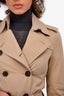 Burberry London Beige 'Sandringham' Trench Coat with Belt Size 2 US