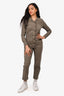 James Perse Olive Green Canvas 'Ranch' Jumpsuit Size 0