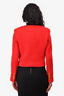 Veronica Beard Red Tweed 'Bentley' Evening Jacket with Gold Buttons Size 2