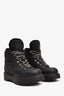 Prada Black/Grey Leather/Fabric Hiking Boots Size 36