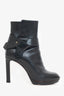 Louis Vuitton Black Leather Belted Platform Ankle Boots Size 37