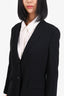 Gucci Black Wool Single Breasted Blazer Size 46