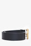 Gucci Black Leather/Pearl GG Belt Size 90