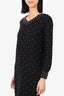 See By Chloe Black Wool Pearl Beaded Sweater Dress Size 8