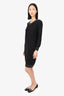 See By Chloe Black Wool Pearl Beaded Sweater Dress Size 8