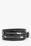 Burberry Black/Navy Patent Leather Check Belt Size 90