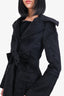 Gucci Black Alpaca/Wool Bow Closure Coat Size 38