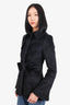 Gucci Black Alpaca/Wool Bow Closure Coat Size 38