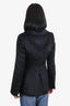 Gucci Black Alpaca/Wool Bow Closure Coat Size 38