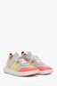 Hermès Multicolor Suede/Fabric Crew Lace Up Sneakers Size 38