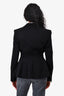 Prada Black Virgin Wool Peplum Blazer Size 40