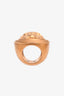 Versace Gold Tone Medusa Signet Ring