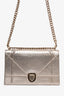 Christian Dior Gold Metallic Medium Diorama Shoulder Bag