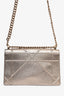 Christian Dior Gold Metallic Medium Diorama Shoulder Bag