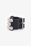 Balenciaga Black Giant Agneau Arena Leather 3 Row Studded Bracelet