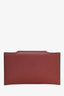 Hermès 2023 Burgundy Leather Snap Closure 'Iliade' Card Wallet