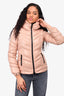 Moncler Pink Fuligule Guibbotto Hooded Zip Up Down Jacket Size 00