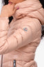 Moncler Pink Fuligule Guibbotto Hooded Zip Up Down Jacket Size 00