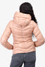 Moncler Pink Fuligule Guibbotto Hooded Zip Up Down Jacket Size 00