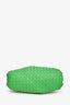 Bottega Veneta Green Leather Intrecciato Pouch