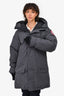 Canada Goose Graphite Grey Down Jacket with Fur Hood Size L Mens