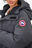 Canada Goose Graphite Grey Down Jacket with Fur Hood Size L Mens