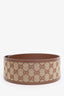 Gucci Brown/Beige GG Canvas Wide Waist Belt Size 90.36