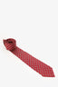 Gucci Red Silk GG Pattern Tie Mens