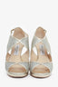 Jimmy Choo Gold Glitter Cut-Out Heels Size 39