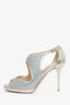 Jimmy Choo Gold Glitter Cut-Out Heels Size 39