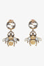 Gucci Gold-Tone Crystal Bee Earrings