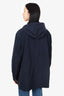 Canali Navy Nylon Rain Coat Size 56 Mens