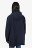 Canali Navy Nylon Rain Coat Size 56 Mens