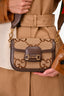 Gucci Brown Canvas/Leather GG Supreme Horsebit 1955 Shoulder Bag With Web Strap