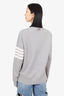 Thom Browne Grey Cotton Striped Sweater Size 4 Mens