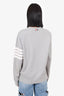 Thom Browne Grey Cotton Striped Sweater Size 4 Mens