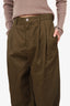 Loewe Green Pleated Wide Leg Pants Size 44 Mens