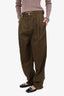 Loewe Green Pleated Wide Leg Pants Size 44 Mens