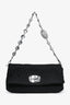 Miu Miu Black Fabric Crystal Strap Shoulder Bag