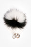 Miu Miu White/Black Fur Crystal Key Chain