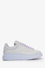 Alexander McQueen 2024 White Leather Pink Lace Sneakers Size 37