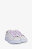 Alexander McQueen 2024 White Leather Pink Lace Sneakers Size 37